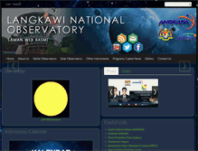 Tablet Screenshot of observatory.angkasa.gov.my